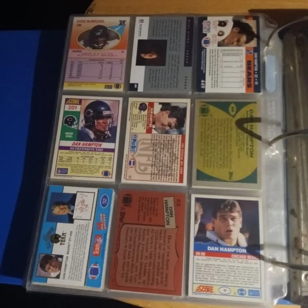 Steve McMichael  Mike Ditka Dan Hampton 9 Card Lot  Chicago Bears